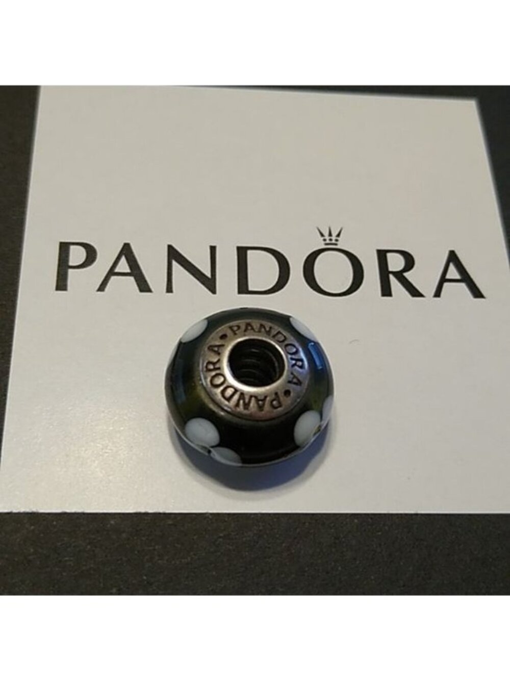 Pandora Murano Black Flowers Charm 925 ALE 790604 - Picture 2 of 4